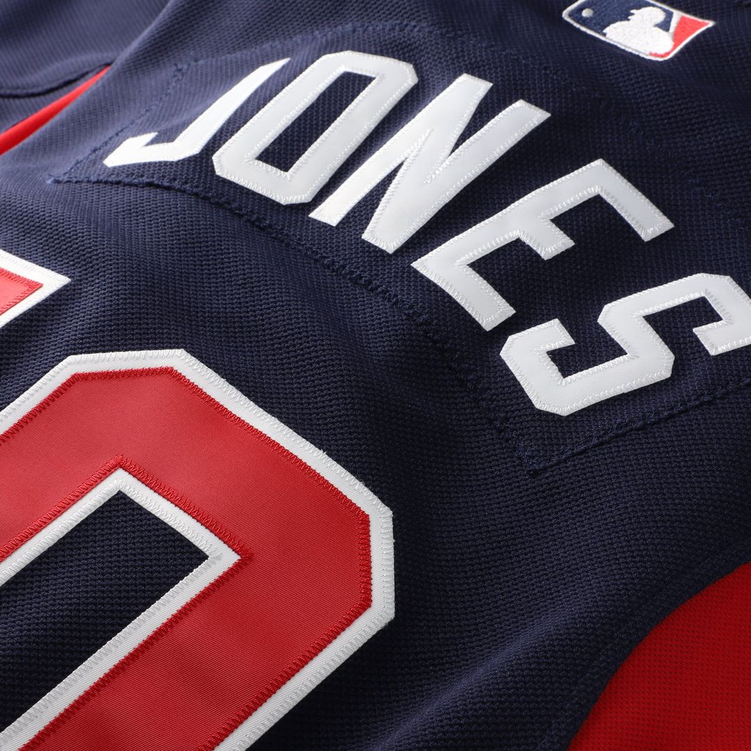 Men's Atlanta Braves Chipper Jones Navy Batting Practice Jersey