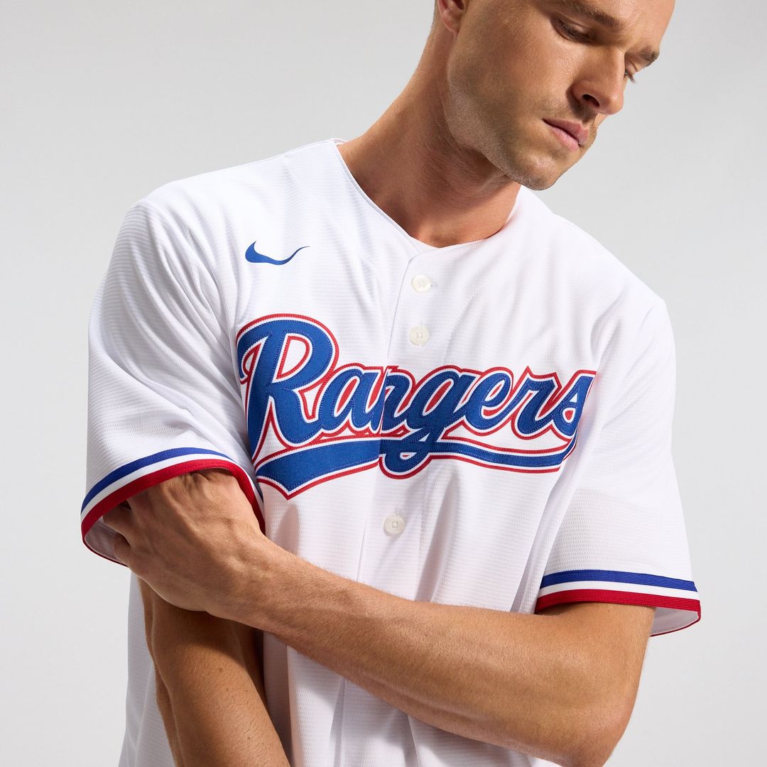 Men's Texas Rangers White Home Replica Team Jersey