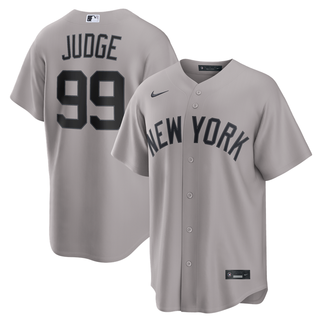 Men's New York Yankees Aaron Judge Gray Road Replica Jersey