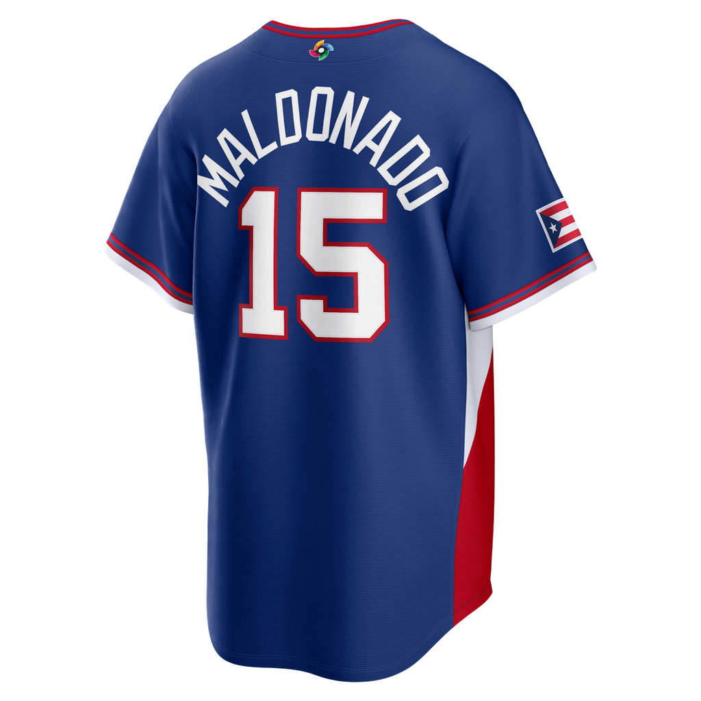 Men's Puerto Rico Baseball Martín Maldonado Royal 2026 World Baseball Classic Road Stadium Jersey