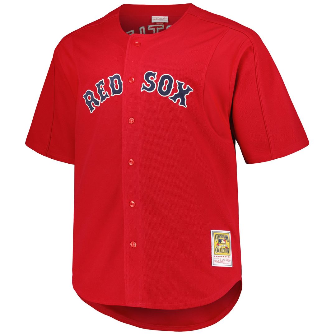 Men's Boston Red Sox David Ortiz Red Big & Tall Mesh Batting Practice Jersey