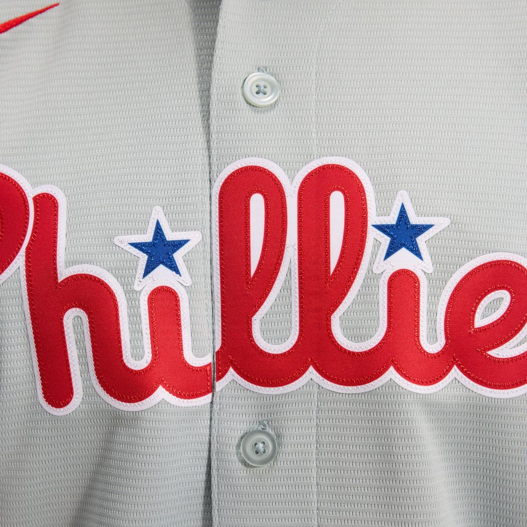 Men's Philadelphia Phillies Bryce Harper Gray Road Replica Jersey
