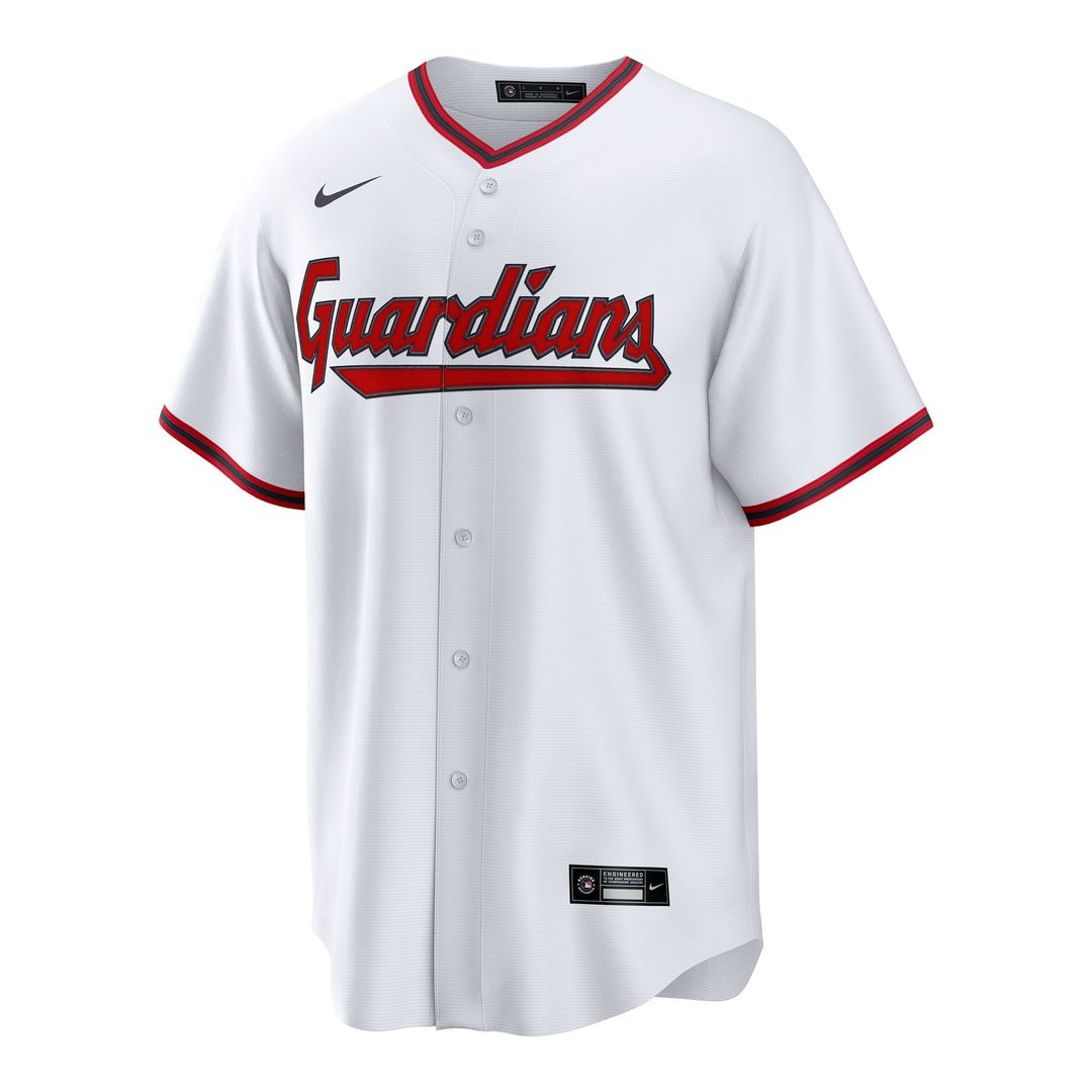 Men's Cleveland Guardians Chase DeLauter White Home Replica Jersey