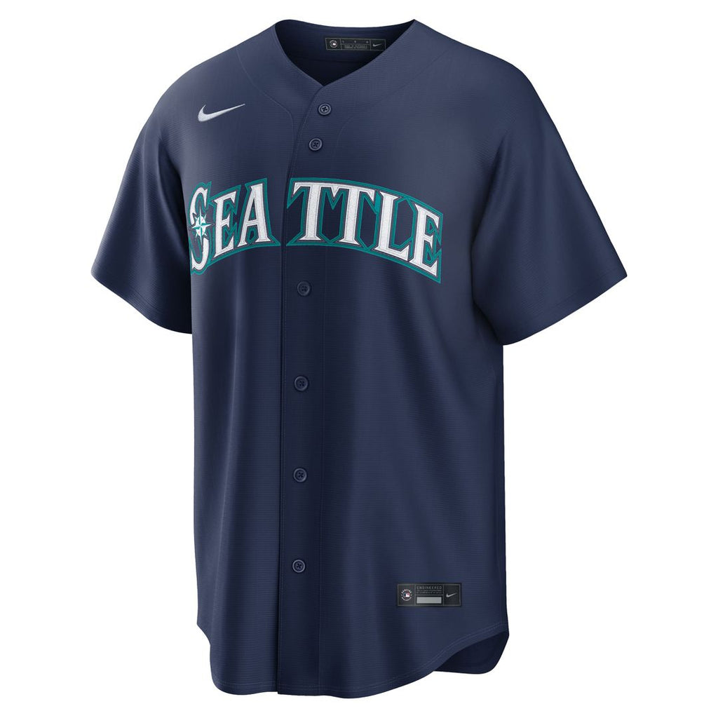 Men's Seattle Mariners Navy Road Replica Jersey