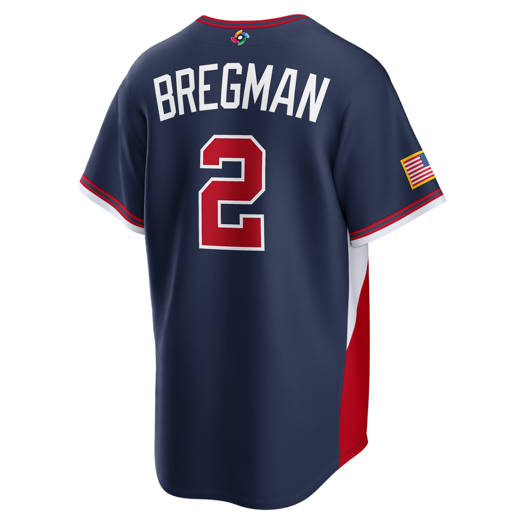 Men's USA Baseball Alex Bregman White 2026 World Baseball Classic Home Stadium Jersey