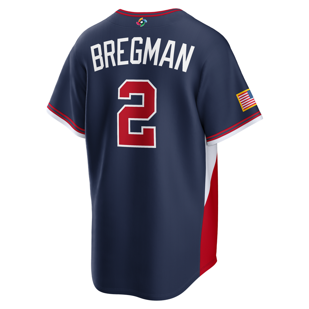 Men's USA Baseball Alex Bregman White 2026 World Baseball Classic Home Stadium Jersey