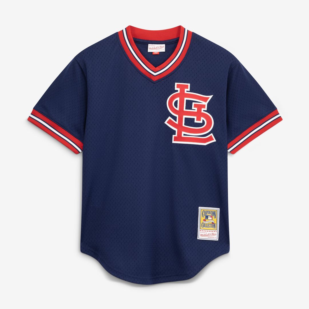 Men's St. Louis Cardinals Ozzie Smith Navy Batting Practice Jersey