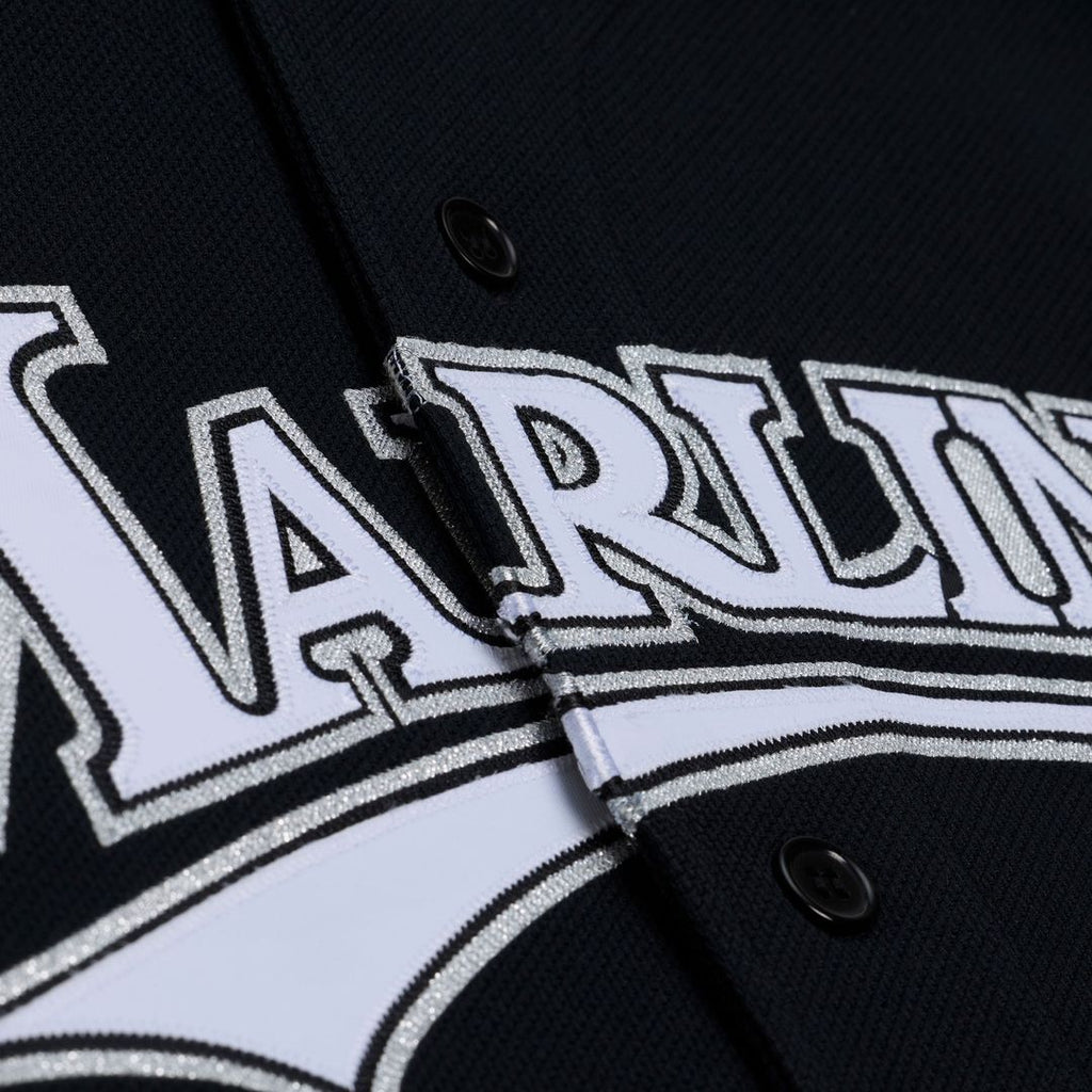 Men's Florida Marlins Miguel Cabrera Black 2003 Mesh Batting Practice Button-Up Jersey