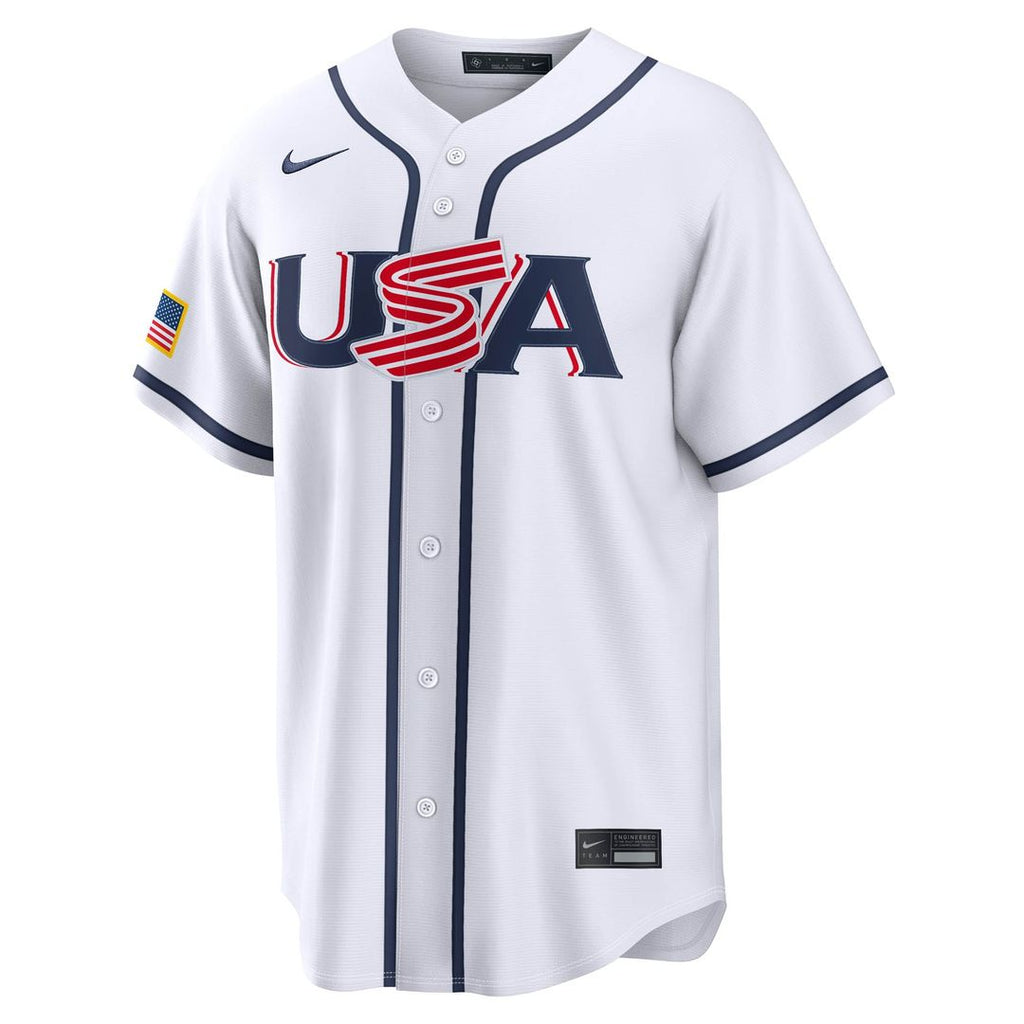 Men's USA Baseball Logan Webb White 2026 World Baseball Classic Home Stadium Jersey