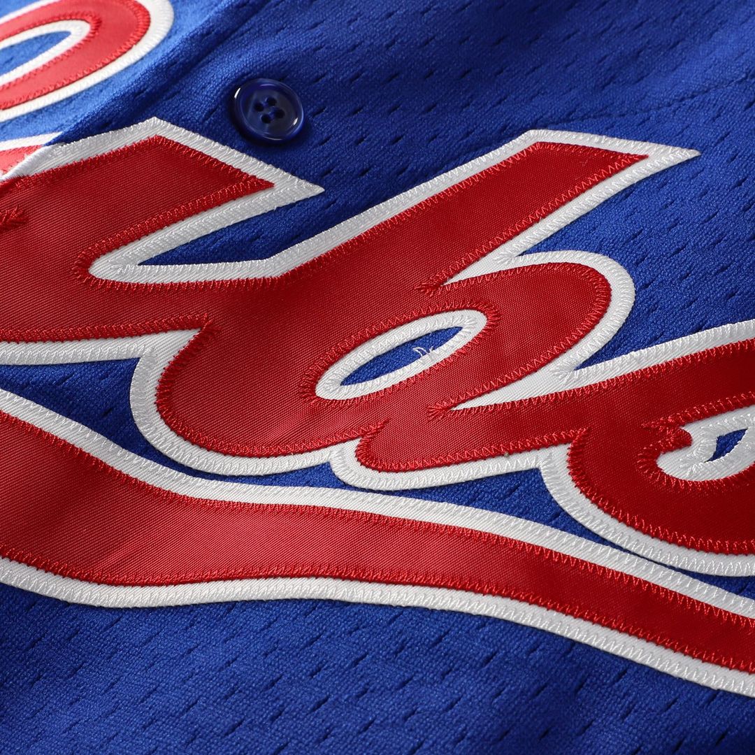 Men's Chicago Cubs Ryne Sandberg Royal 1996 Mesh Batting Practice Button-Up Jersey