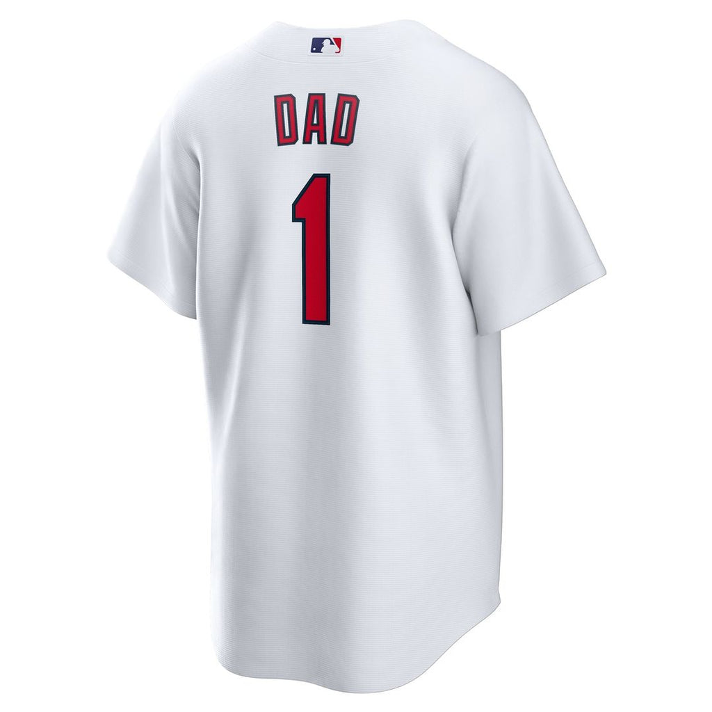 Men's St. Louis Cardinals White #1 Dad Home Replica Jersey