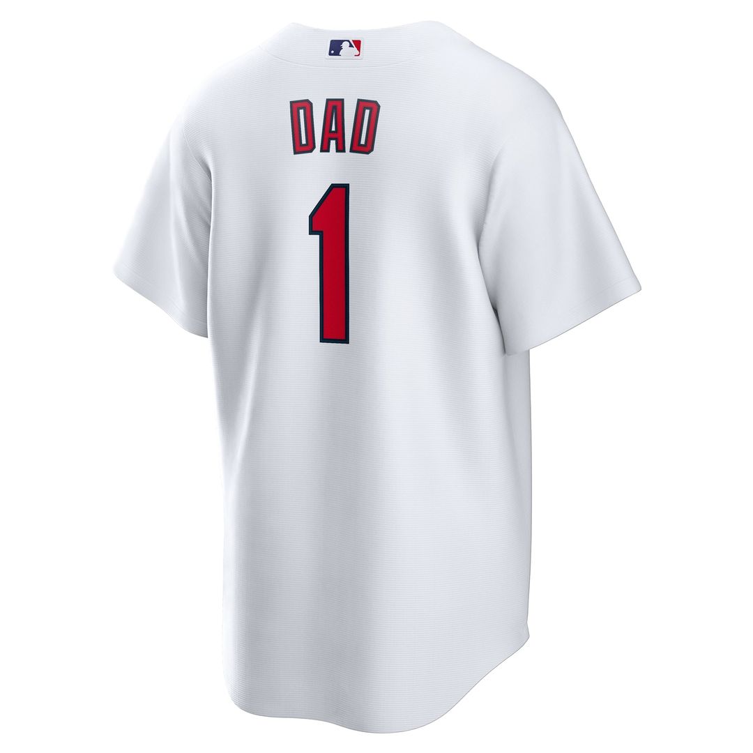 Men's St. Louis Cardinals White #1 Dad Home Replica Jersey
