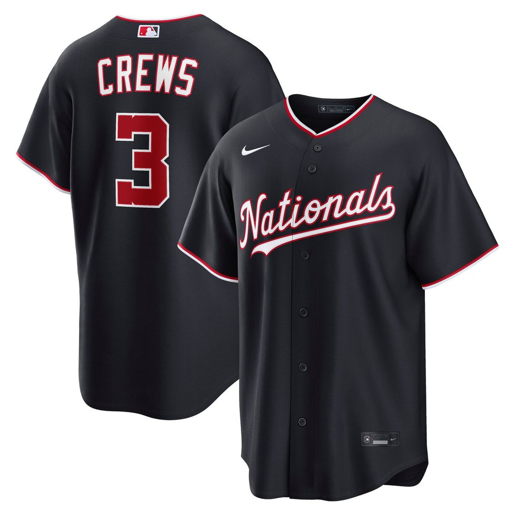 Men's Washington Nationals Dylan Crews Navy Alternate Replica Jersey