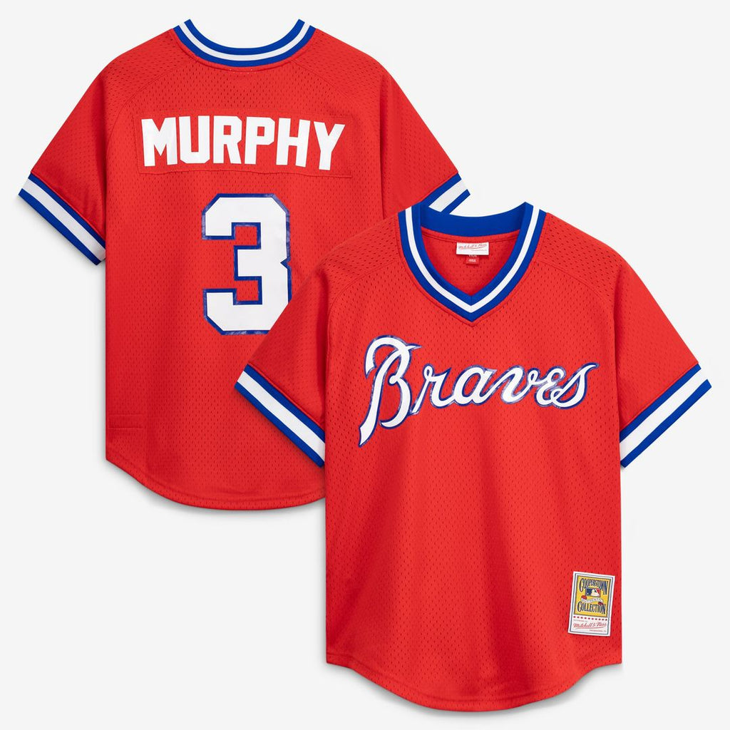 Men's Atlanta Braves Dale Murphy Scarlet Batting Practice Jersey