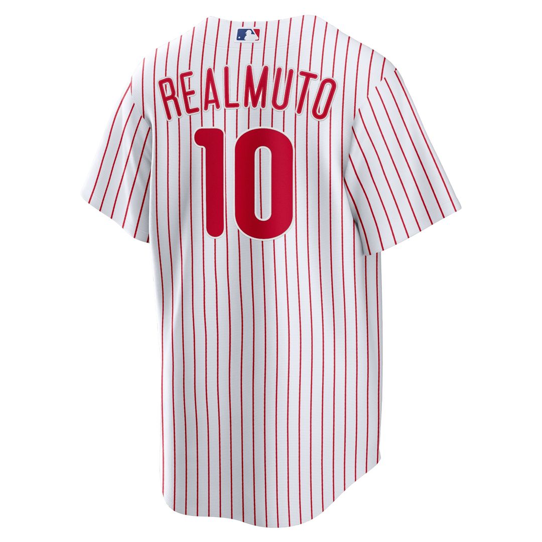 Men's Philadelphia Phillies JT Realmuto White Home Replica Player Name Jersey