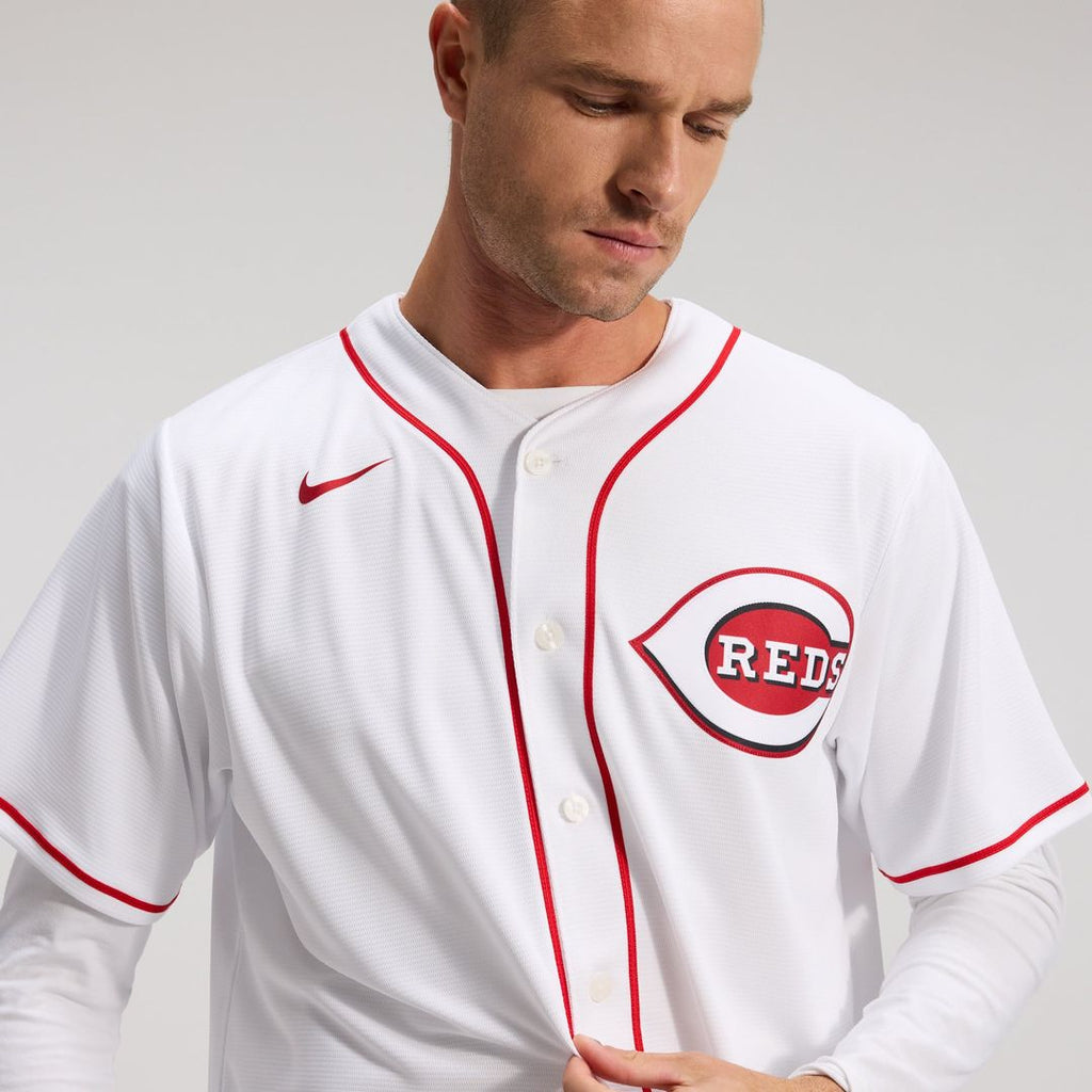 Men's Cincinnati Reds White Home Replica Team Jersey