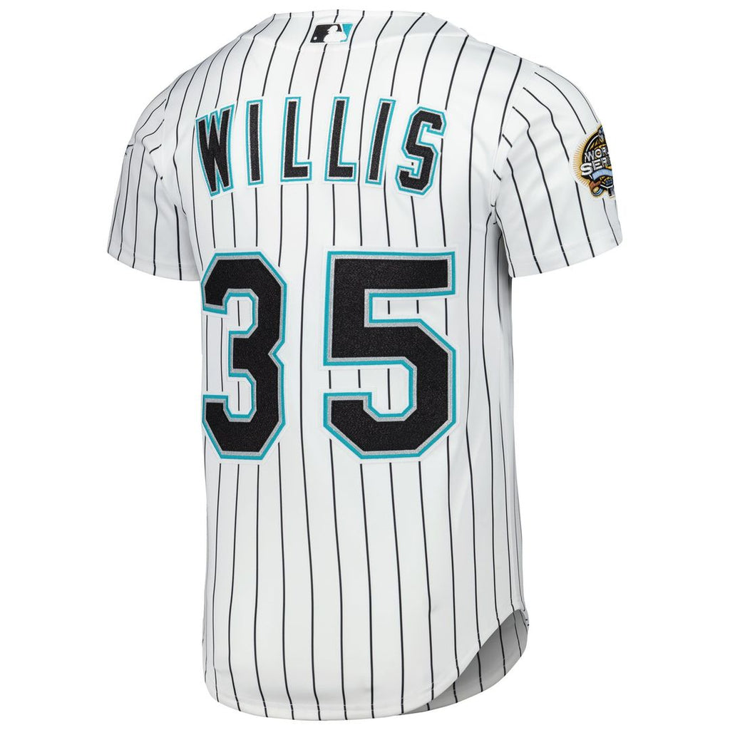 Men's Florida Marlins Dontrelle Willis White Jersey