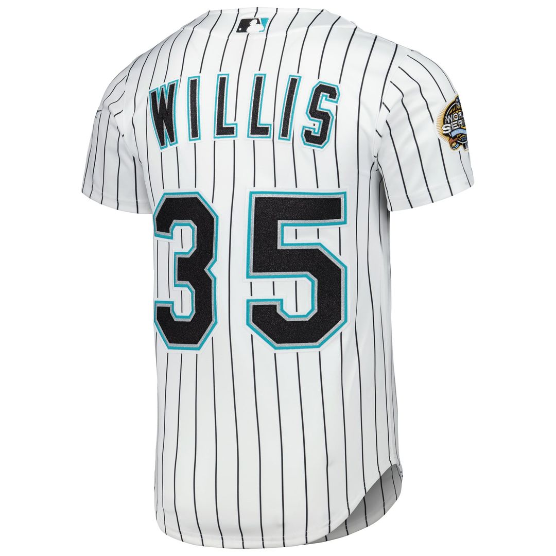 Men's Florida Marlins Dontrelle Willis White Jersey