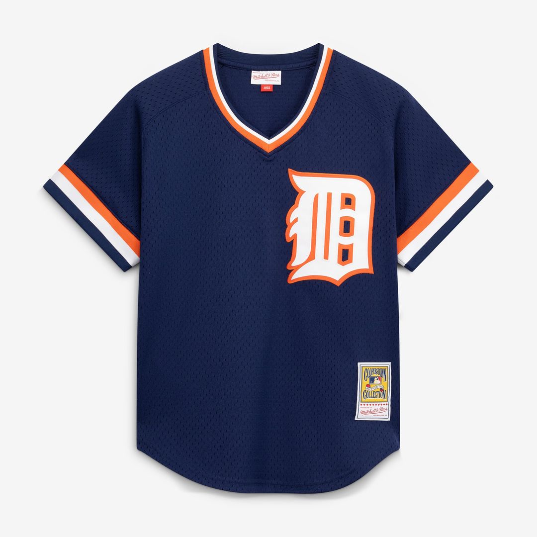 Men's Detroit Tigers Kirk Gibson Navy Batting Practice Jersey