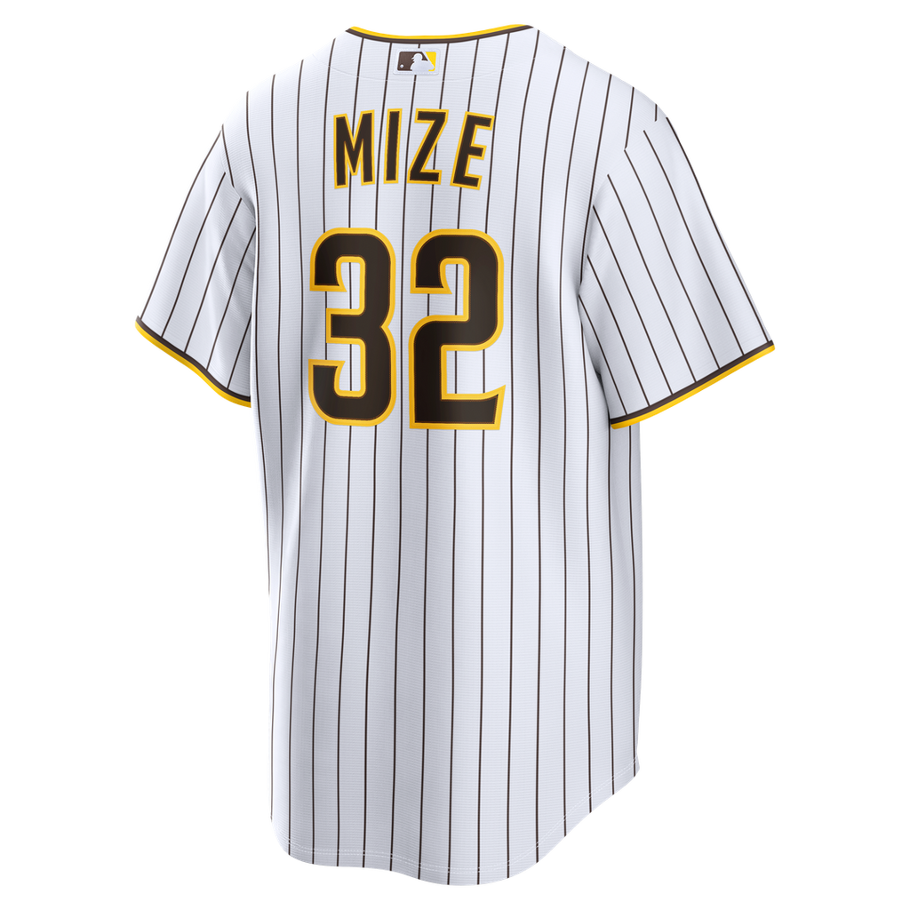 Men's San Diego Padres Casey Mize White Home Replica Jersey