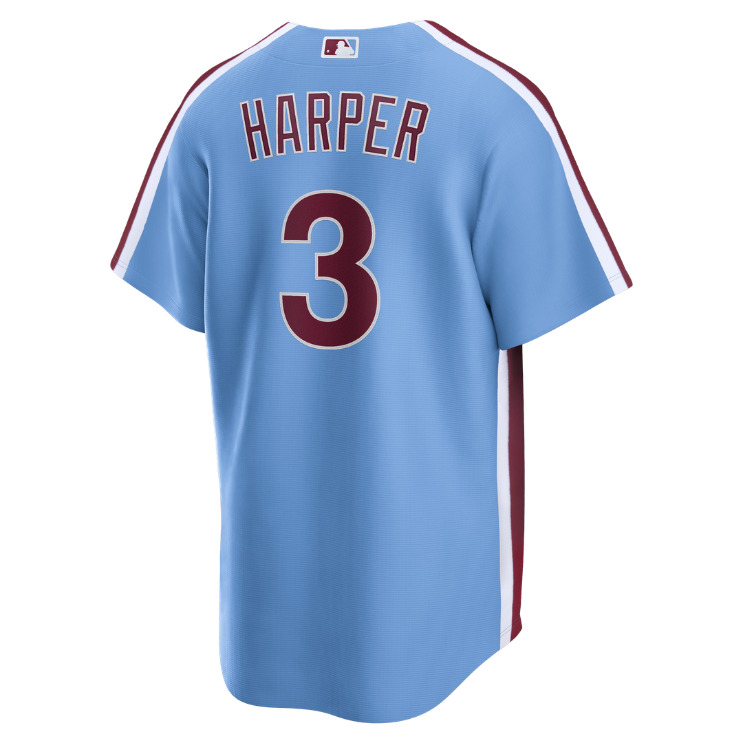 Men's Philadelphia Phillies Bryce Harper Light Blue Alternate Replica Jersey
