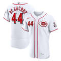 Men's Cincinnati Reds Elly De La Cruz White Home Sponsor Patch Jersey