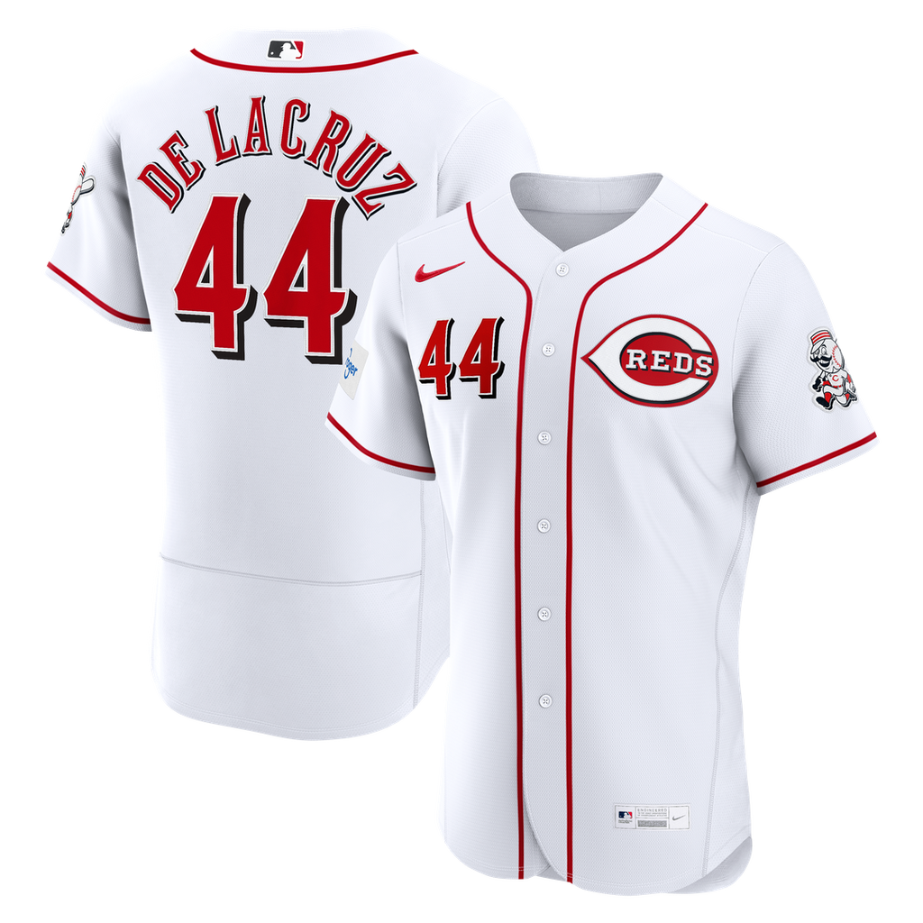 Men's Cincinnati Reds Elly De La Cruz Red Alternate Sponsor Patch Jersey