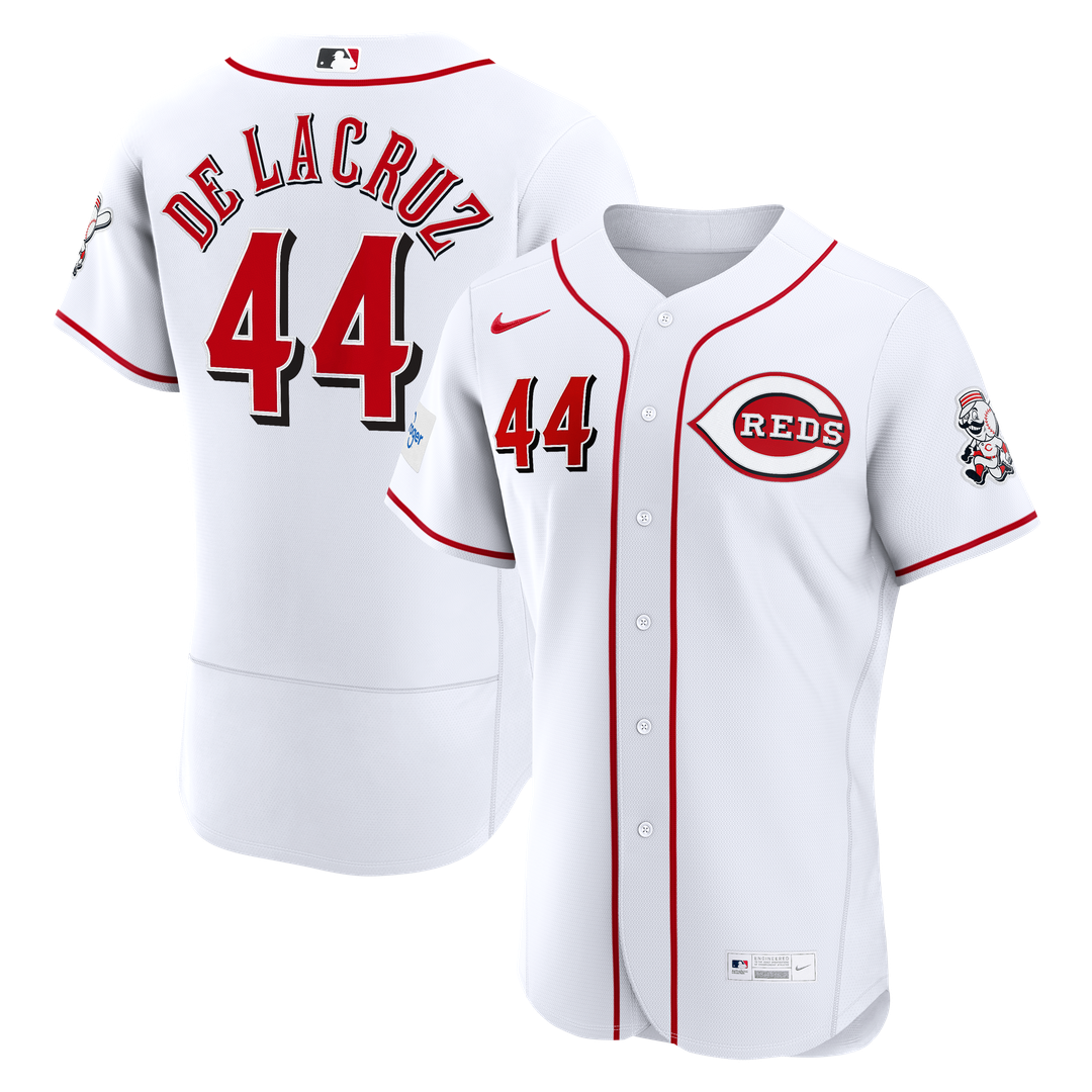 Men's Cincinnati Reds Elly De La Cruz Red Alternate Sponsor Patch Jersey