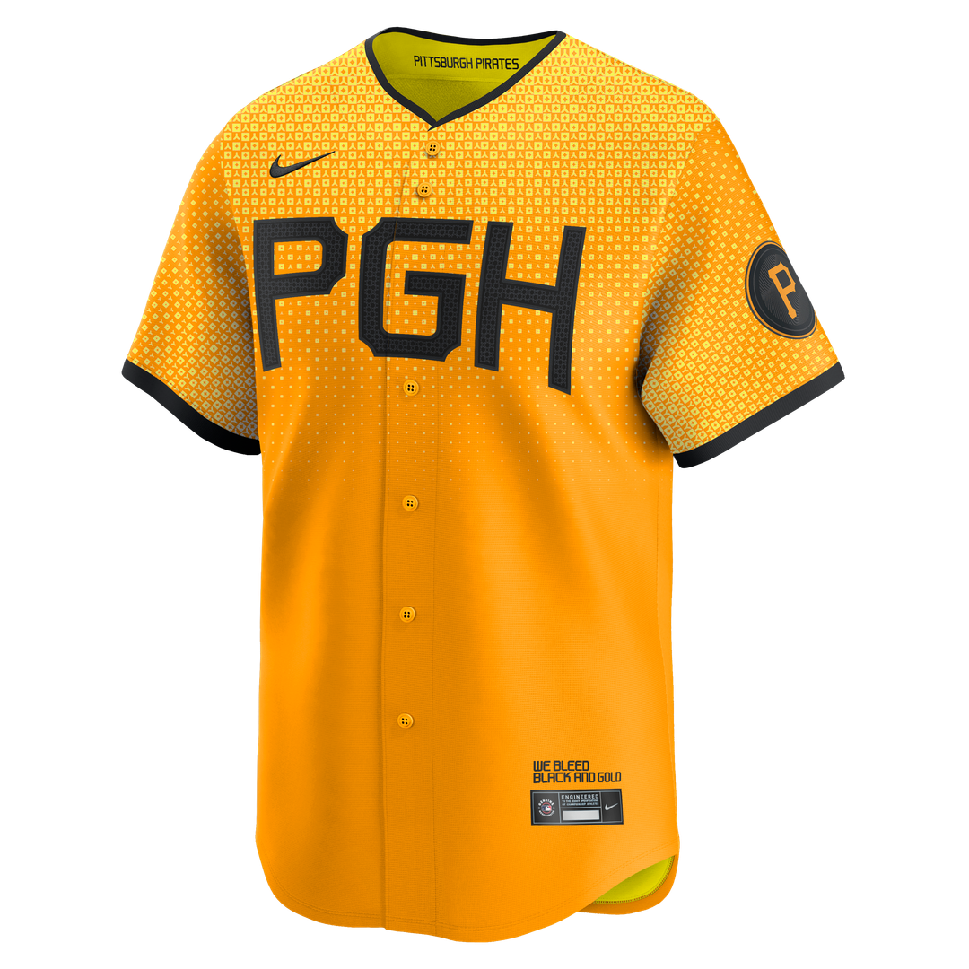 Men's Pittsburgh Pirates Oneil Cruz Gold City Connect Jersey