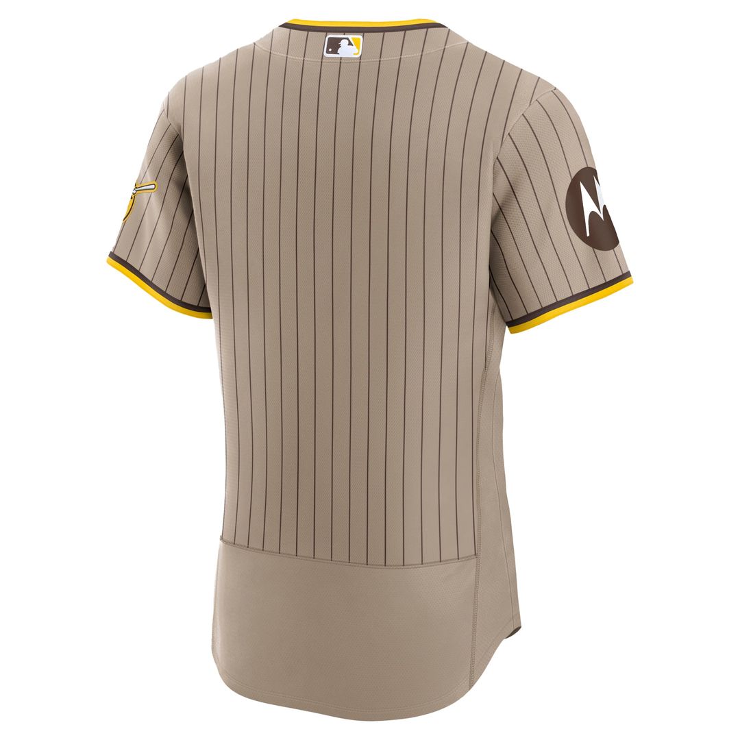 Men's San Diego Padres Brown Road Sponsor Patch Jersey