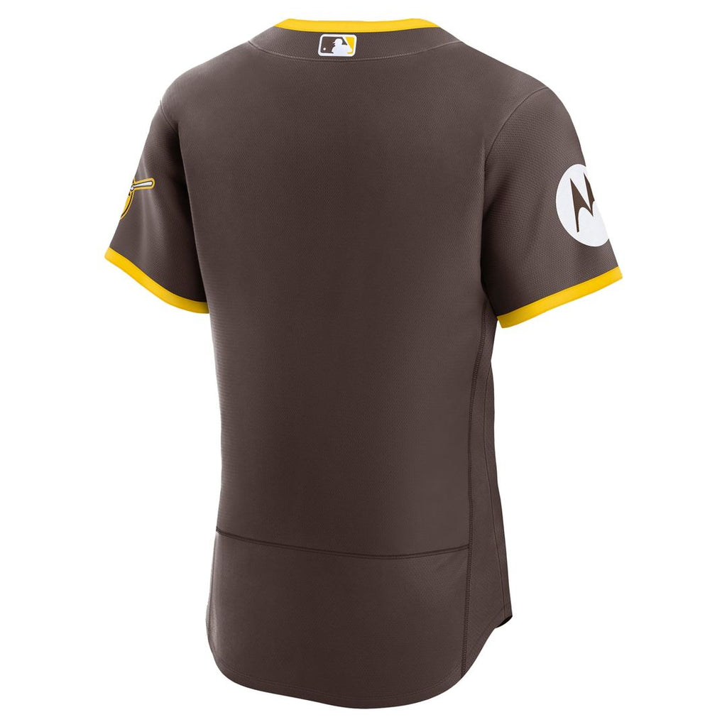 Men's San Diego Padres Brown Road Sponsor Patch Jersey