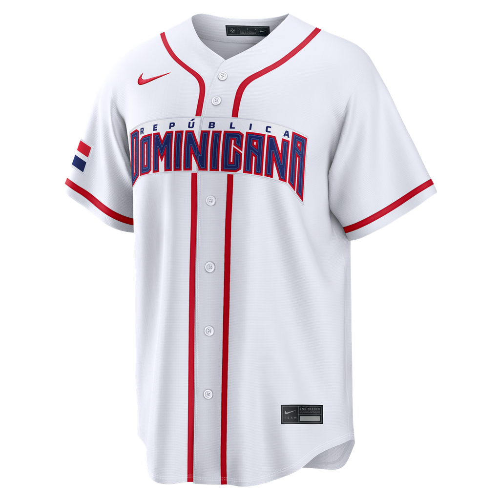 Men's Dominican Republic Baseball White 2026 World Baseball Classic Home Stadium Jersey
