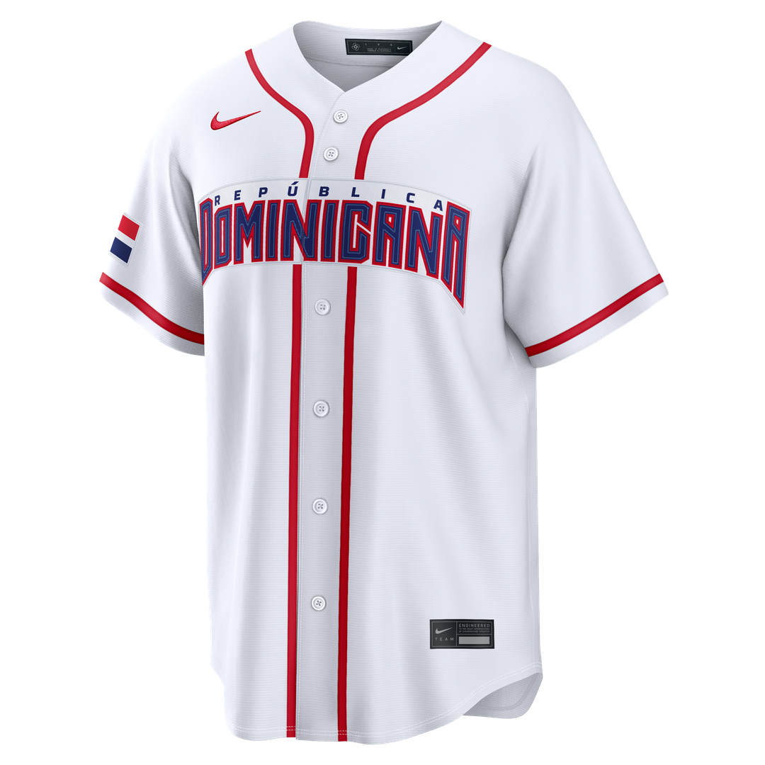 Men's Dominican Republic Baseball White 2026 World Baseball Classic Home Stadium Jersey