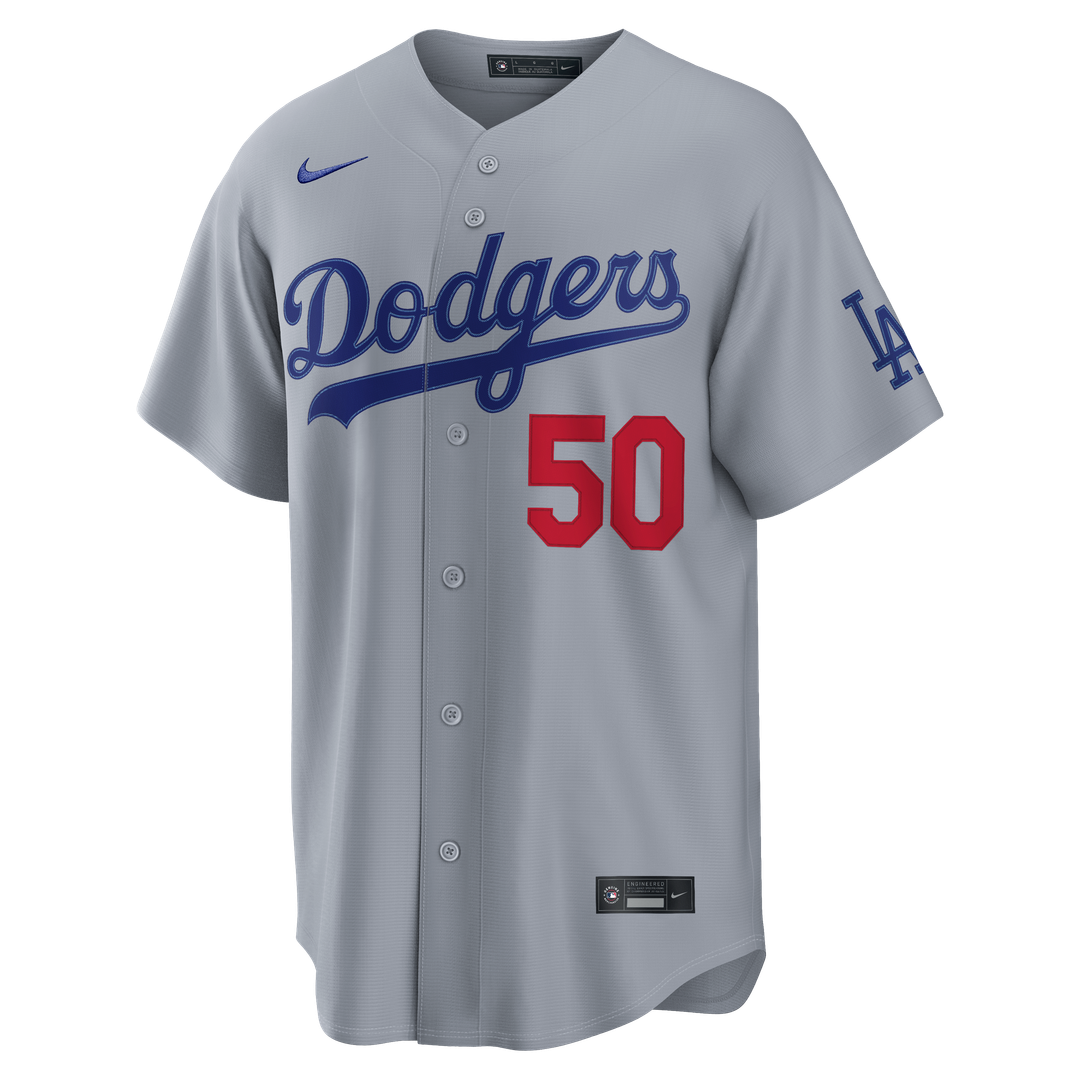Men's Los Angeles Dodgers Mookie Betts Gray Stadium Jersey