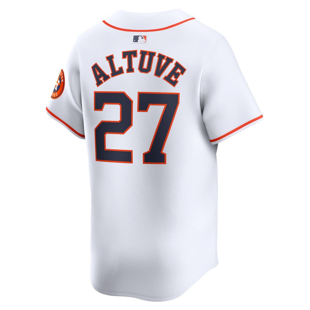 Men's Houston Astros Jose Altuve White Home Player Jersey