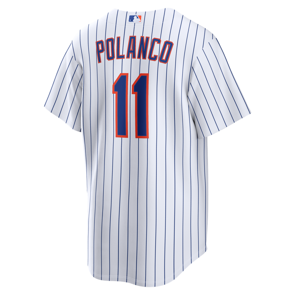 Men's New York Mets Jorge Polanco White Home Replica Jersey