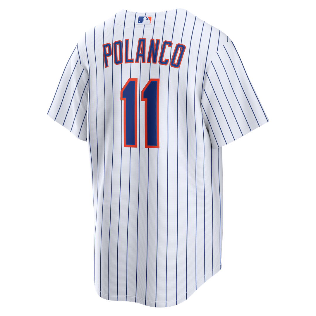 Men's New York Mets Jorge Polanco White Home Replica Jersey