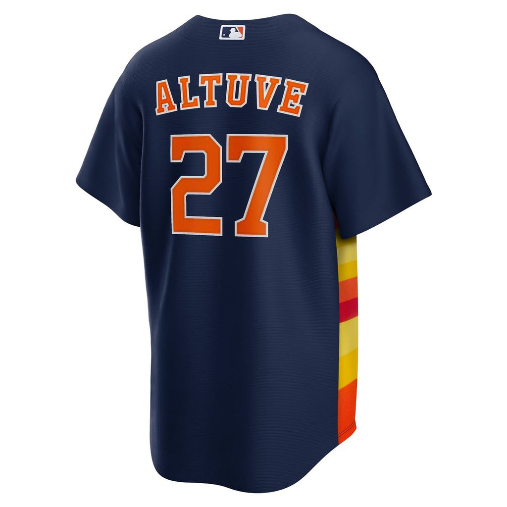 Men's Houston Astros Jose Altuve Navy Alternate 2 Replica Jersey