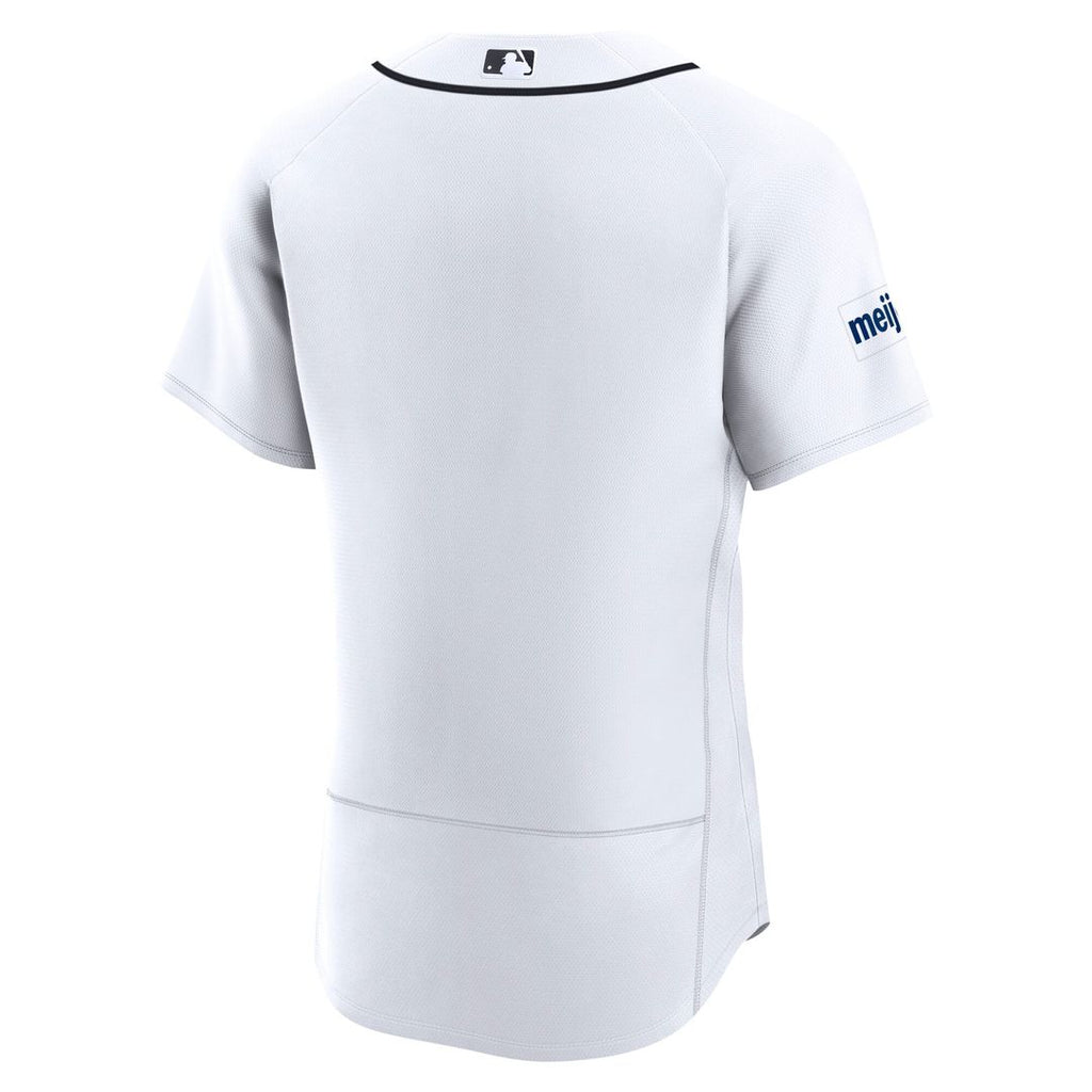 Men's Detroit Tigers White Home Sponsor Patch Jersey