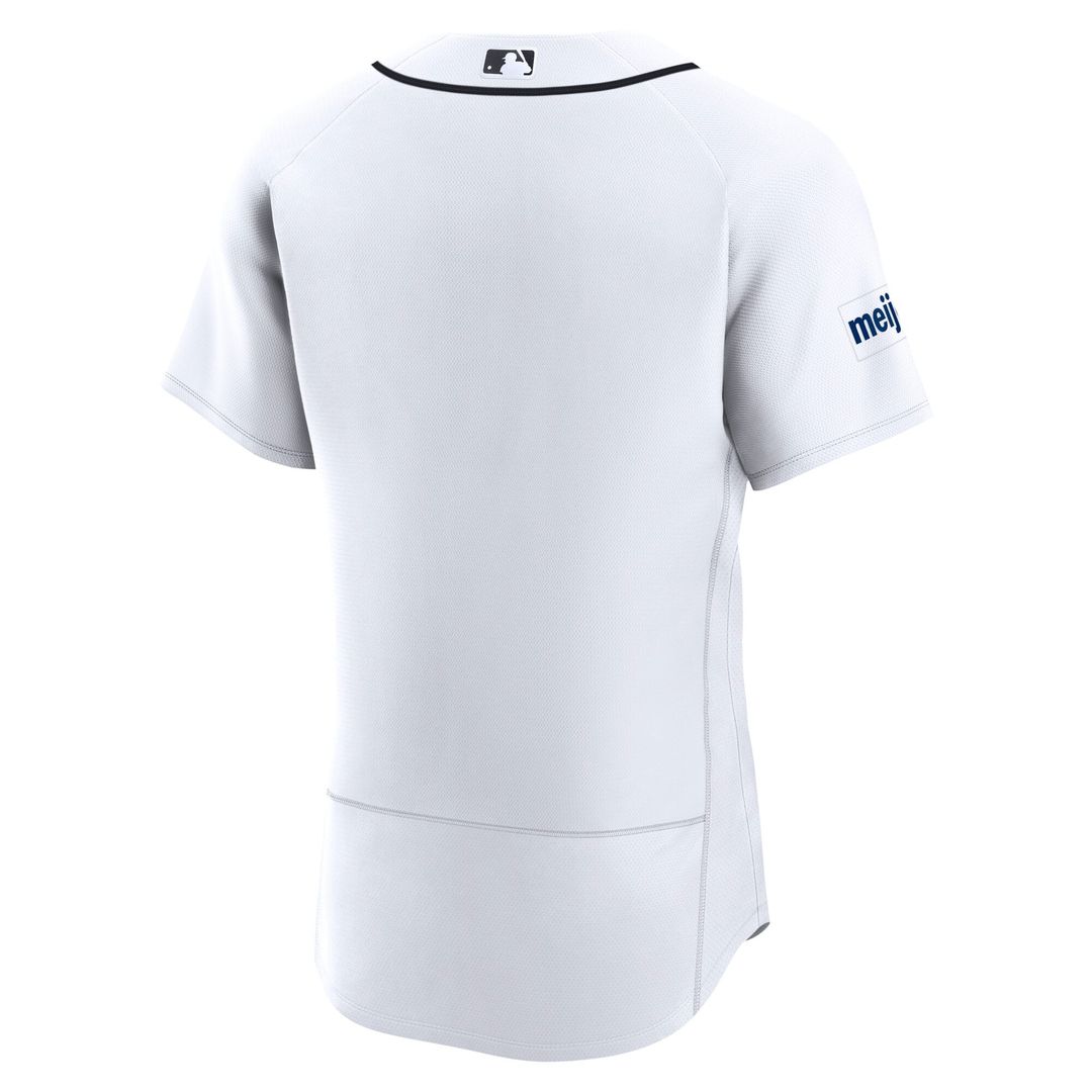Men's Detroit Tigers White Home Sponsor Patch Jersey