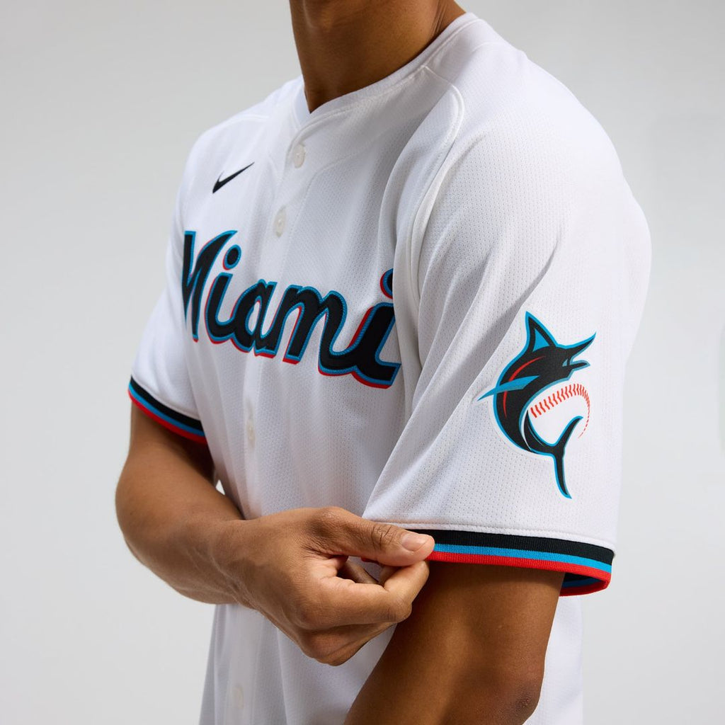 Men's Miami Marlins White Home Jersey