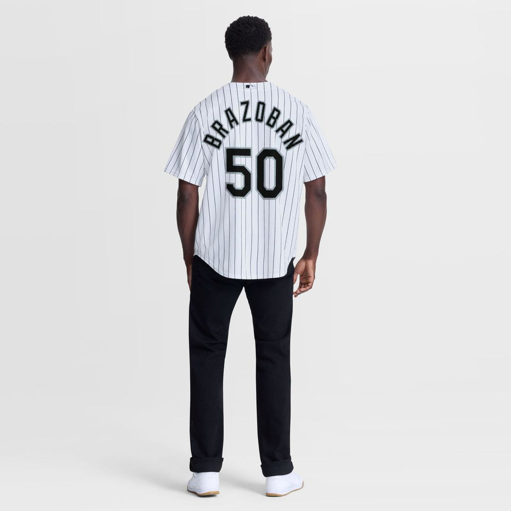 Men's Chicago White Sox Huascar Brazoban White Home Replica Jersey