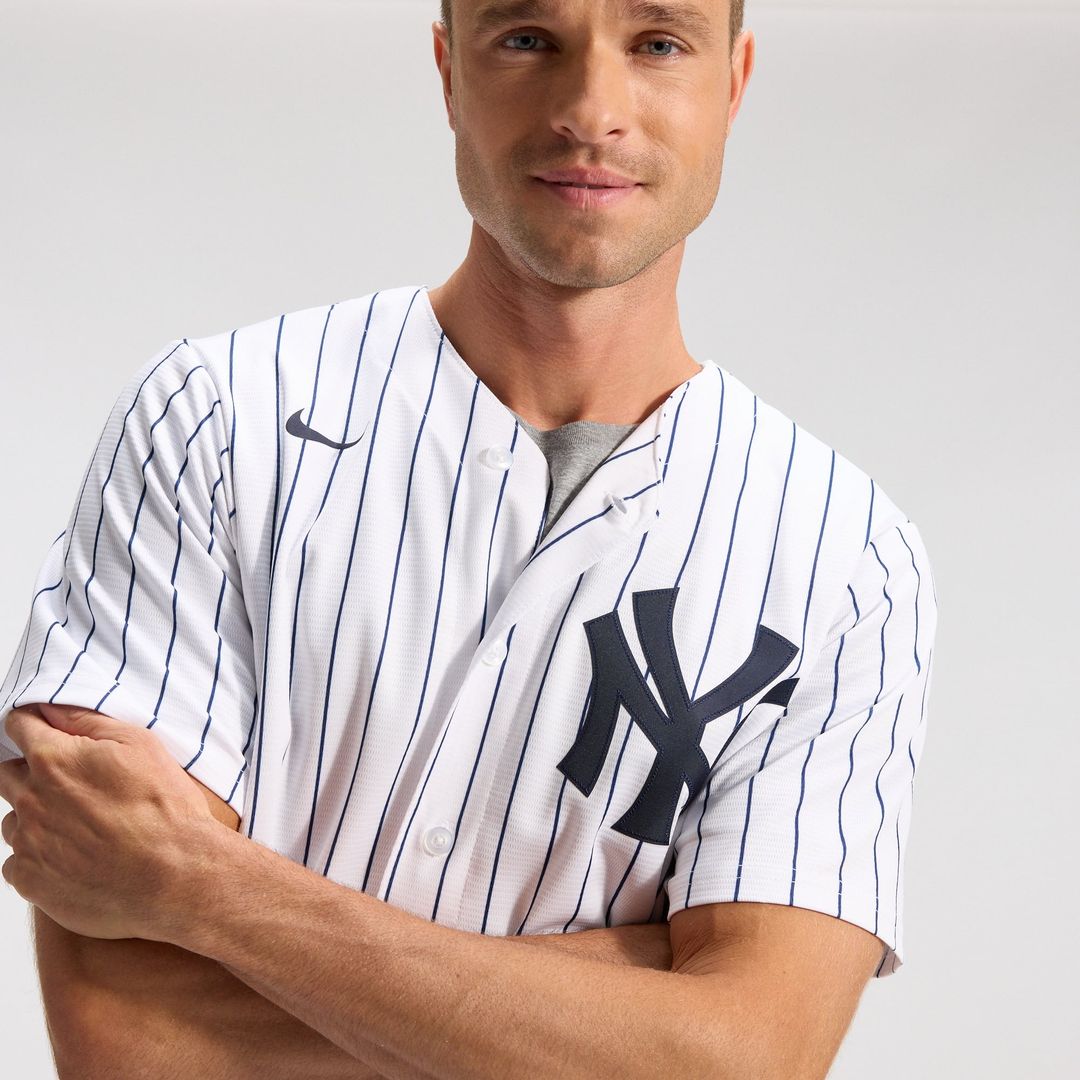 Men's New York Yankees White Home Replica Team Jersey
