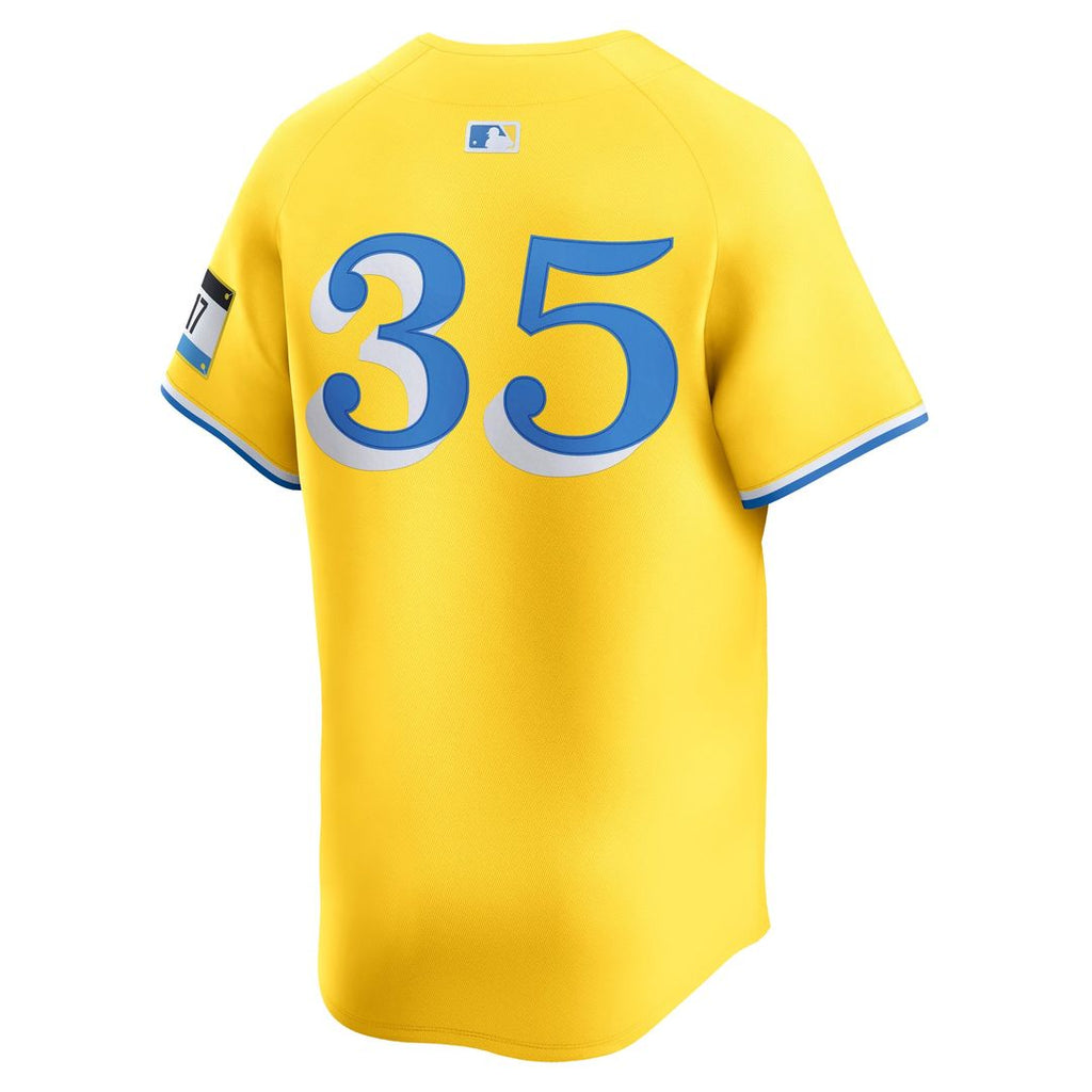 Men's Boston Red Sox Garrett Crochet Gold Alternate Jersey