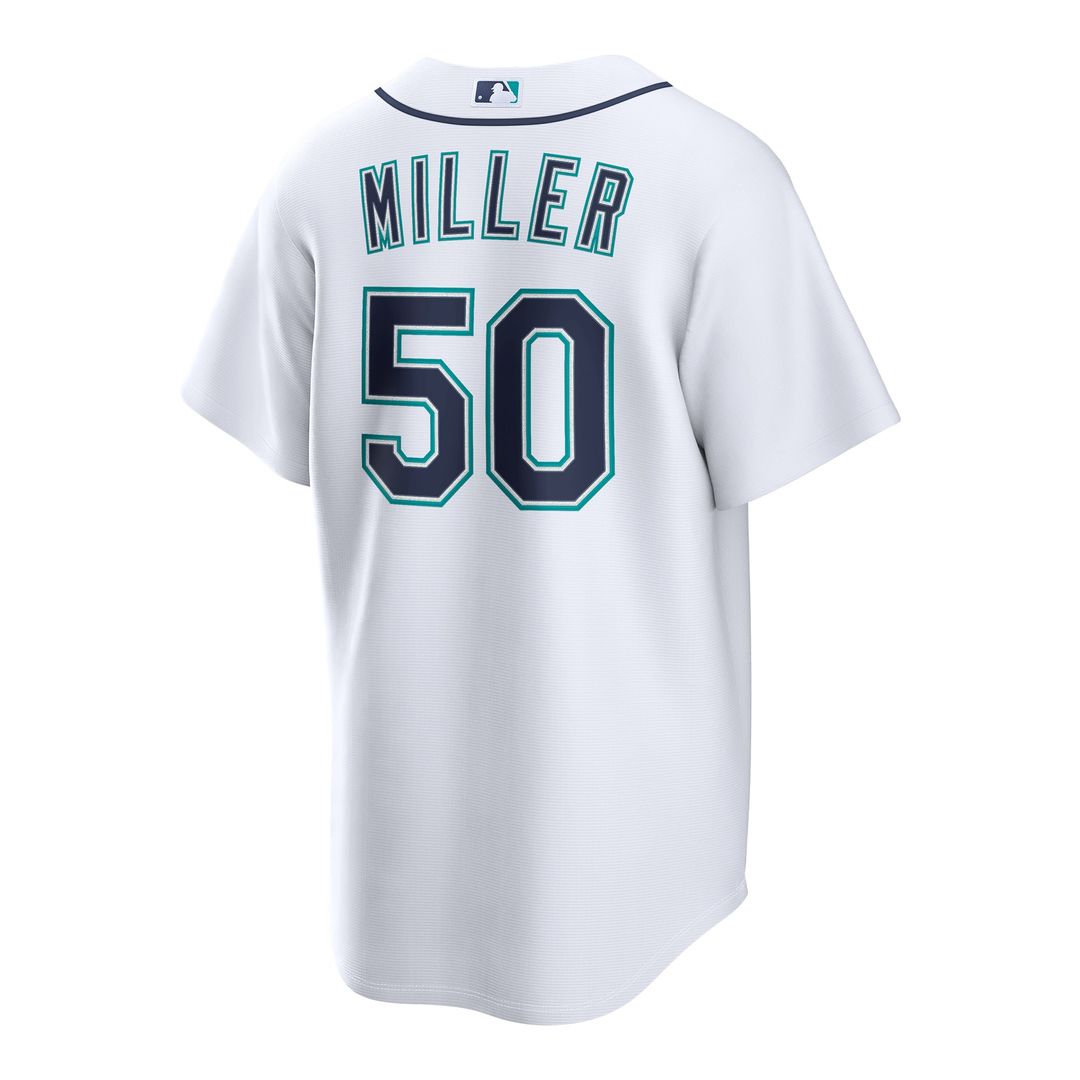 Men's Seattle Mariners Bryce Miller White Home Replica Jersey