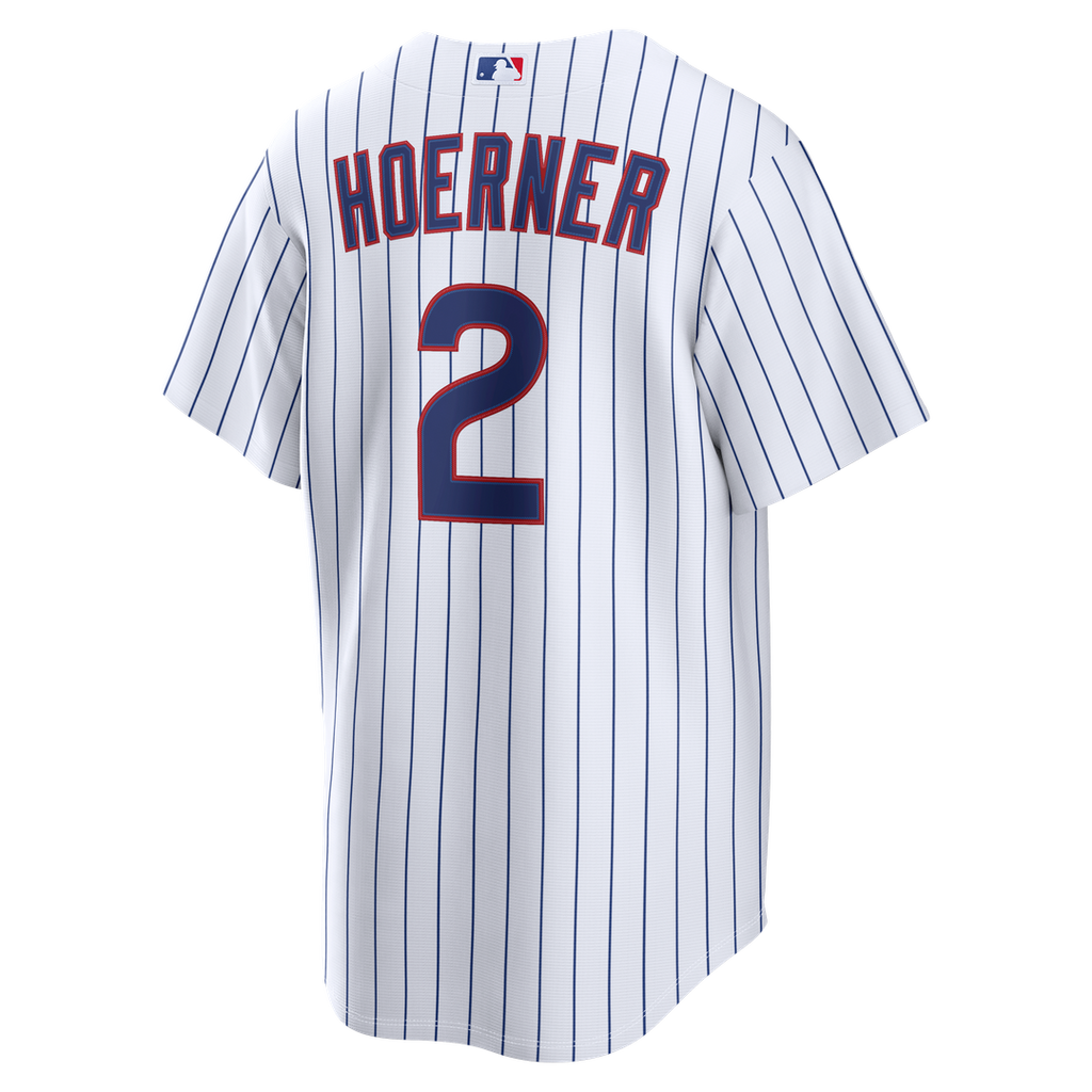 Men's Chicago Cubs Nico Hoerner White Home Replica Jersey