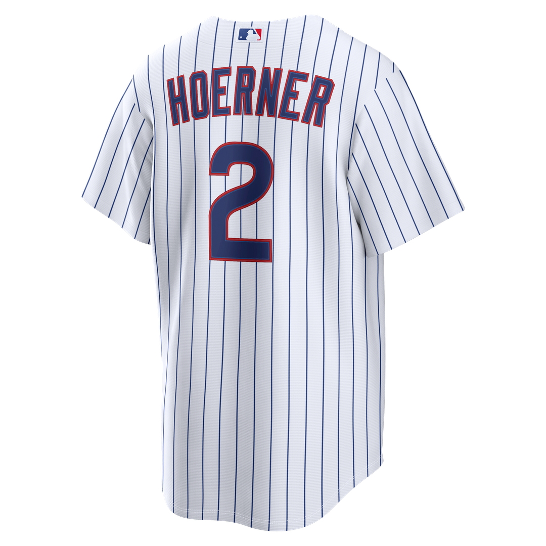 Men's Chicago Cubs Nico Hoerner White Home Replica Jersey