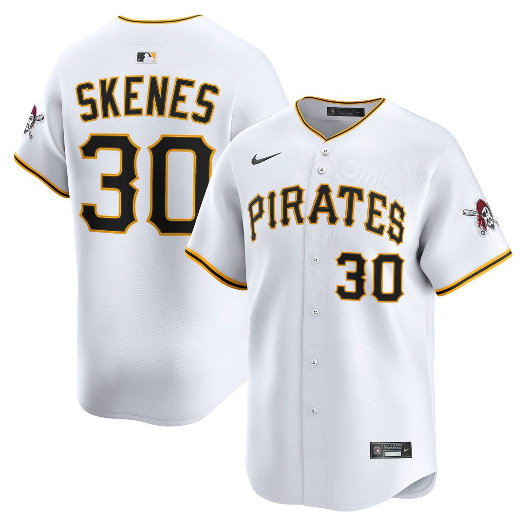 Men's Pittsburgh Pirates Paul Skenes White Home Player Jersey