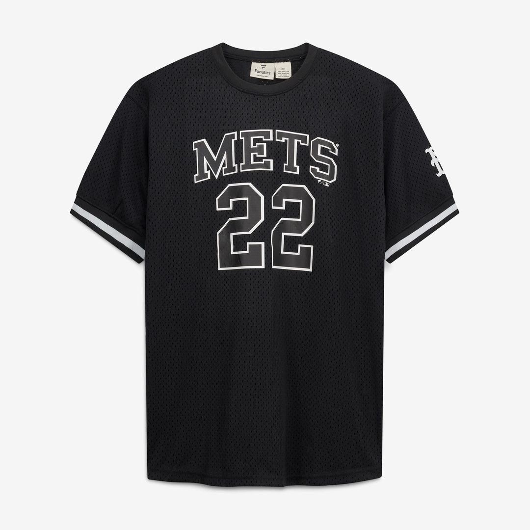 Men's New York Mets Juan Soto Black/White Big & Tall Heavyweight Mesh Jersey