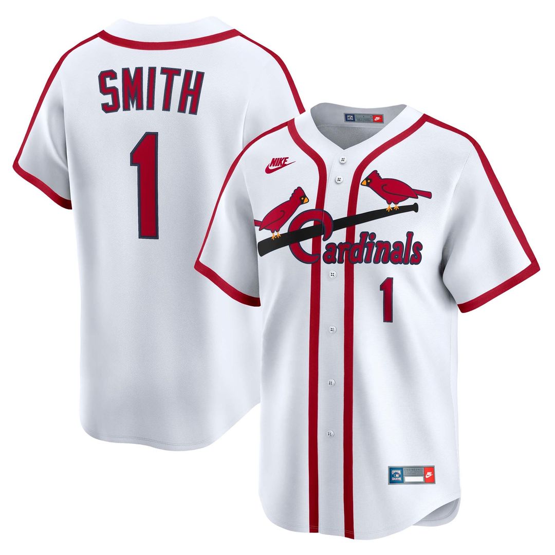 Men's St. Louis Cardinals Ozzie Smith White Throwback Jersey